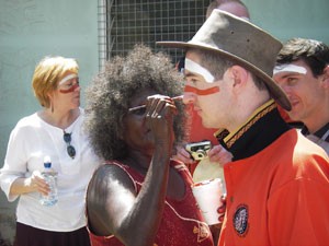 Community Justice personnel being prepared for an insight into yolngu culture.