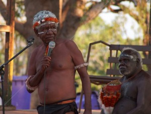 Rev Dr Djiniyini Gondarra at the Yolŋu Nations Assembly