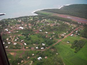 The Galiwin'ku township from the air